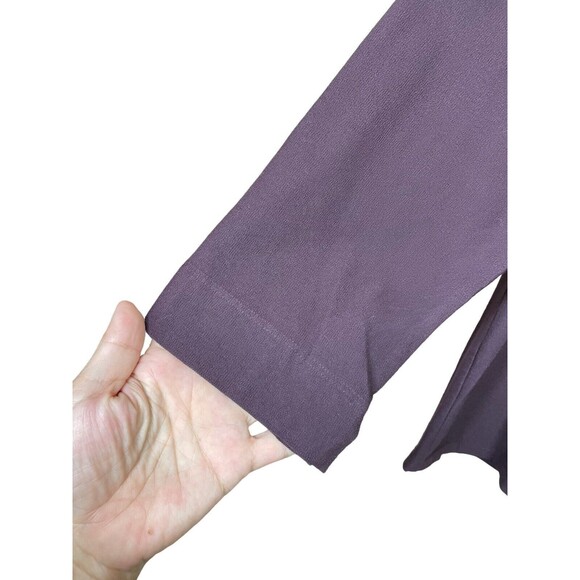 Eileen Fisher Jacket Women Small Merlot Full Zip Viscose Nylon Spandex Made USA - Picture 6 of 13